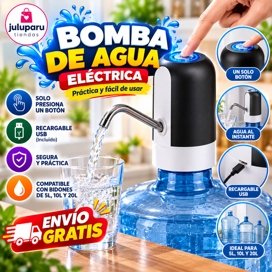 “Bomba Dispensadora Eléctrica de Agua Recargable”